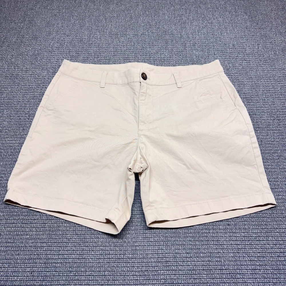 Chubbies Everyday Khaki Tan Chino Shorts Mens Size 35 Stretch Twill 7 In Inseam